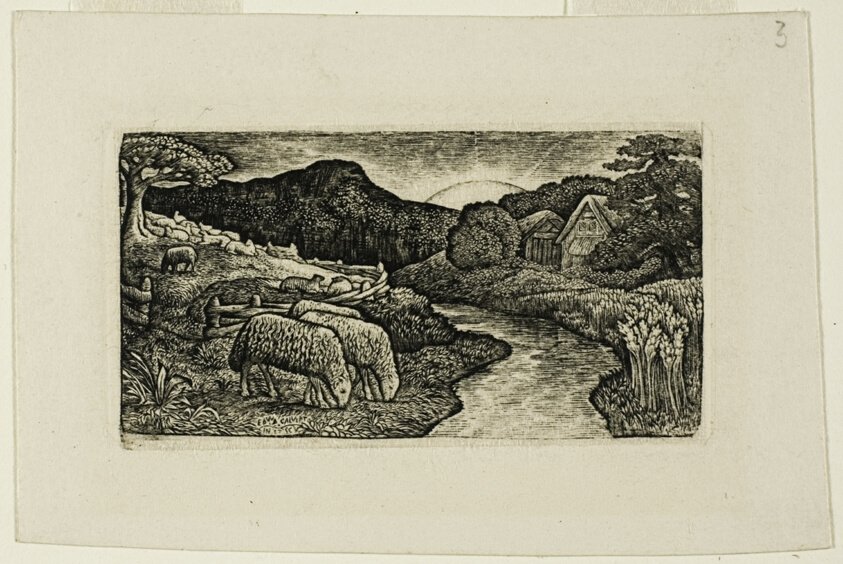 The Sheep of this Pasture by Edward Calvert