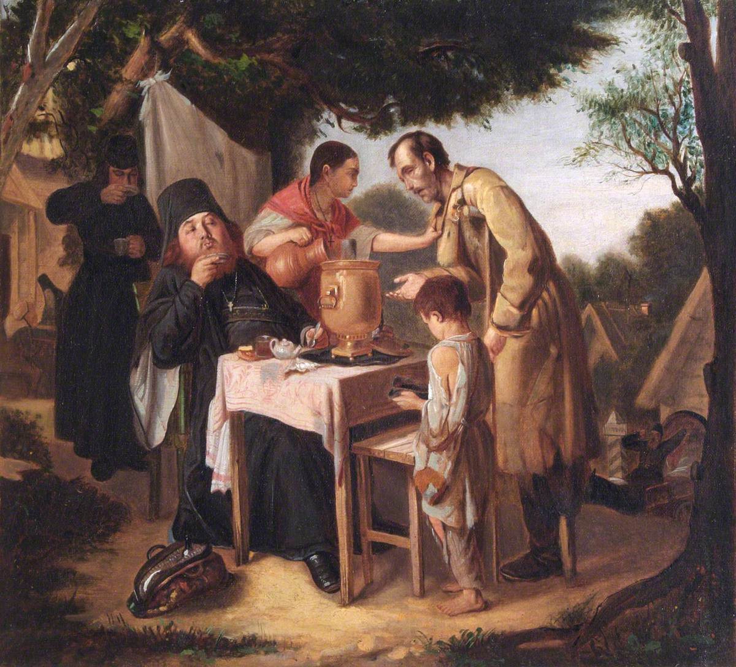 Tea Drinking in Mytishchi (The Tea Drinkers) by Vasily Perov