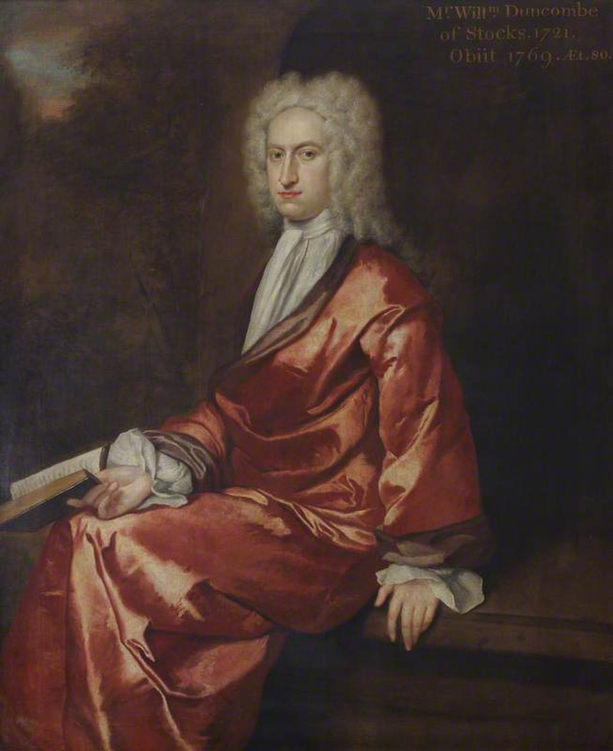 William Duncombe (1690–1769), Translator and Playwright by Joseph Highmore