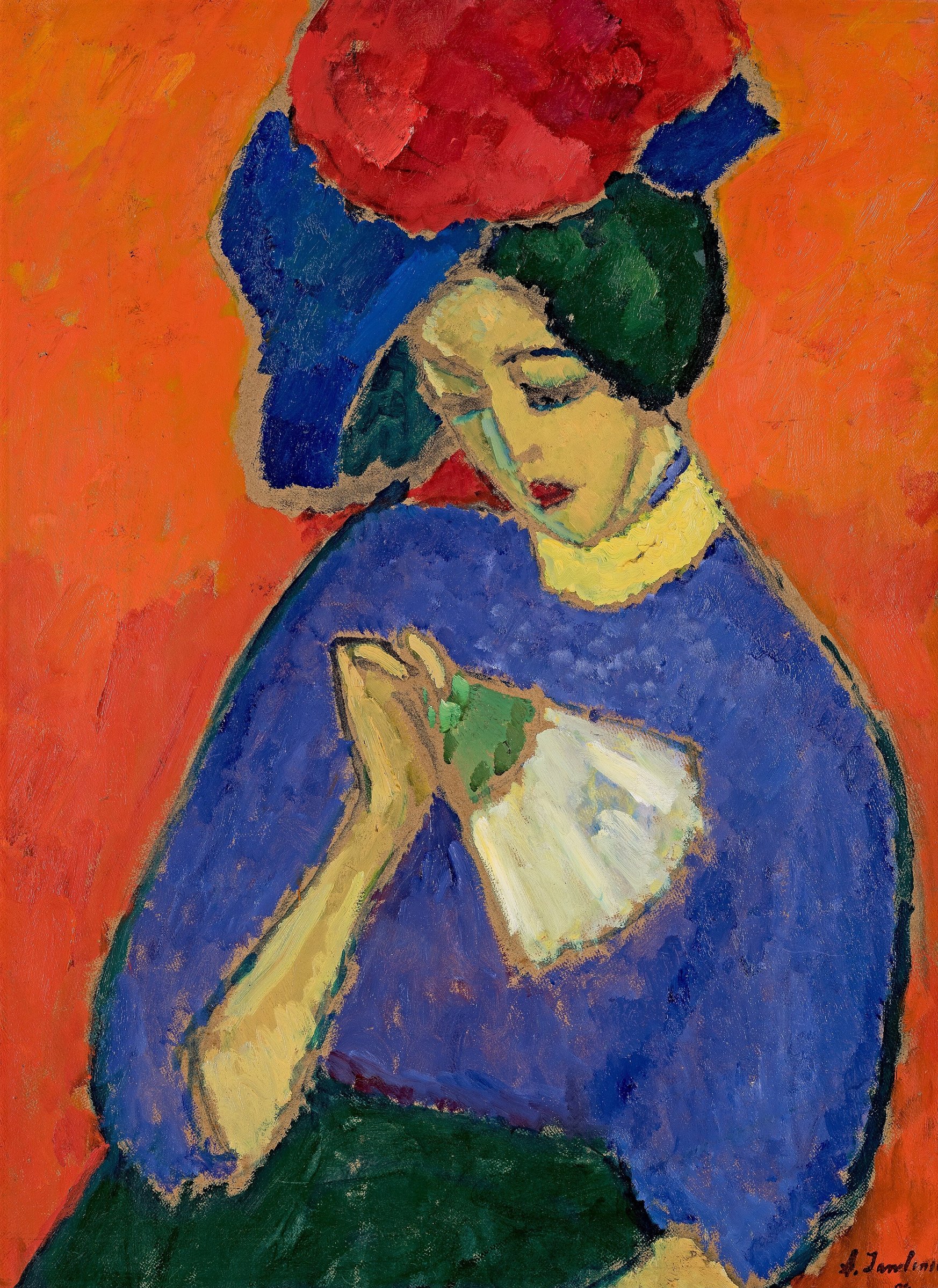Lady with fan — 1909