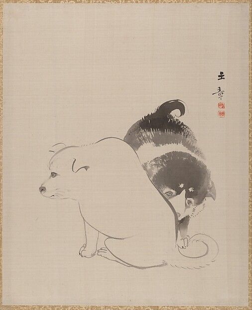 狗児図|A Pair of Puppies