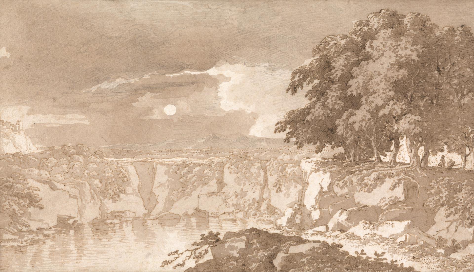 Italian Lake Scene by William Herbert Allen