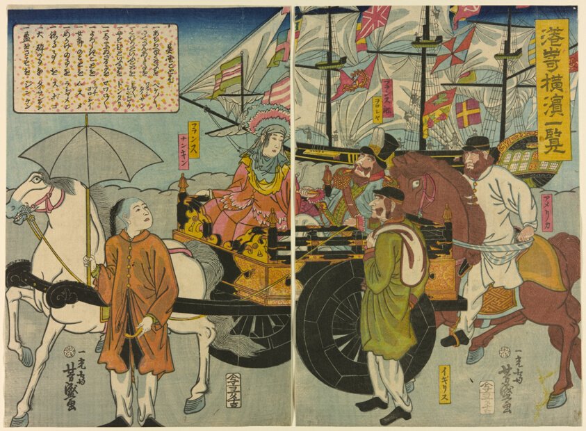 View of Miyozaki in Yokohama (Miyozaki Yokohama ichiran) by Utagawa Yoshimori