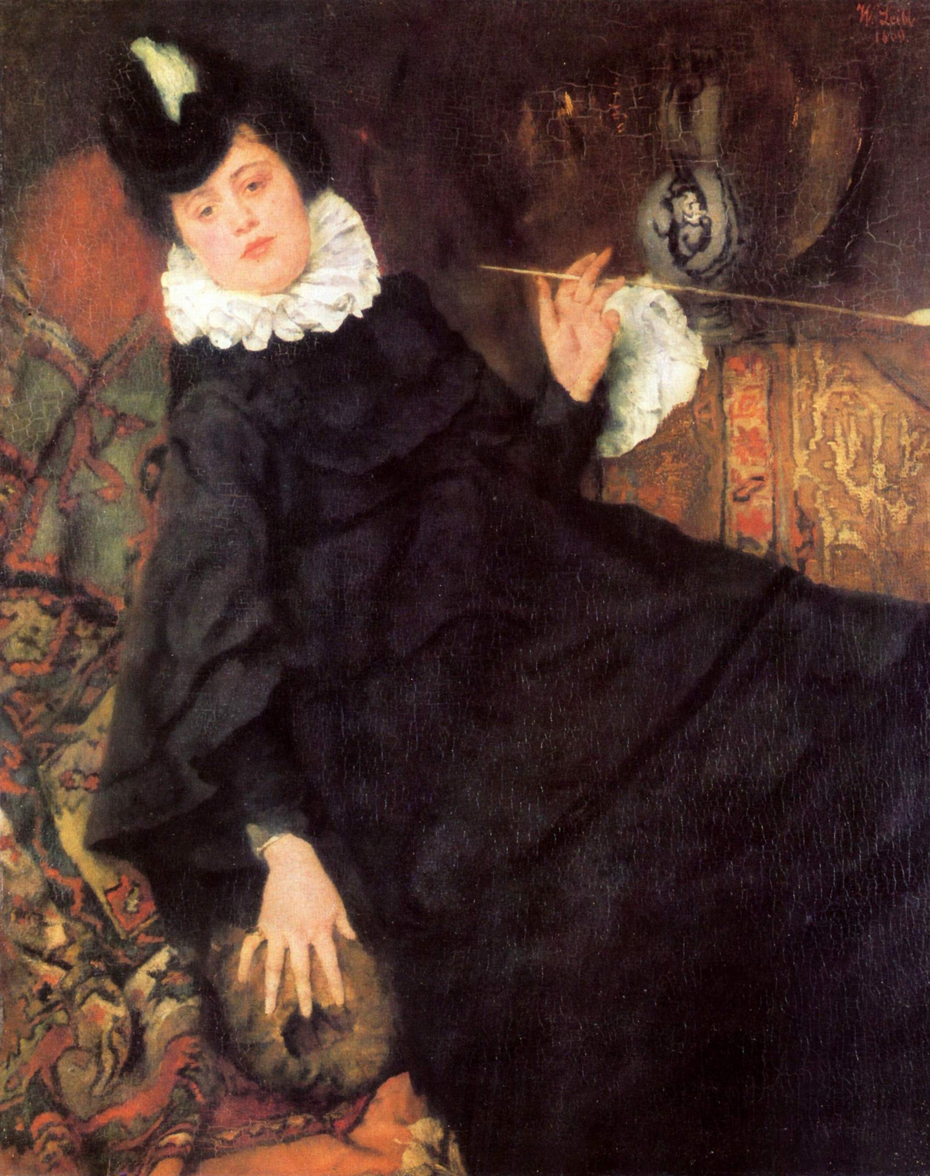 Young Parisian woman by Wilhelm Leibl