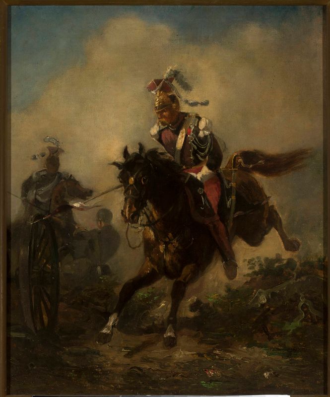 Light cavalryman charging