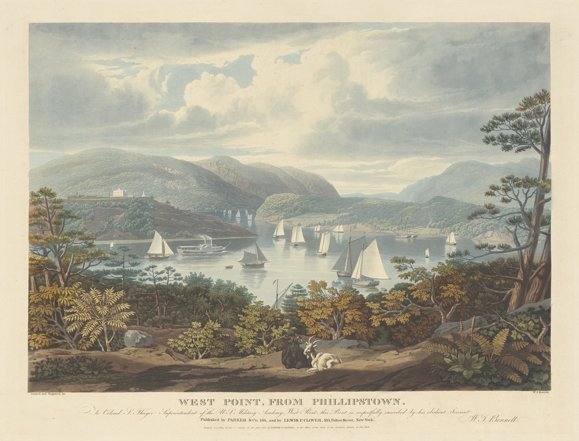 West Point, from Phillipstown by William James Bennett