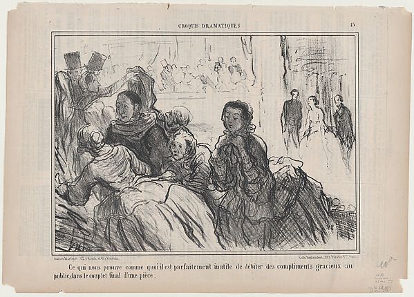 Ce qui nous prouve comme quoi il est... inutile..., from Croquis Dramatiques, published in Le Charivari, May 23, 1857