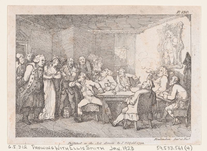 Parson Adams & Fanny examined as culprits before the country Justice, from "The Adventures of Joseph Andrews, and his friend Mr Abraham Adams"