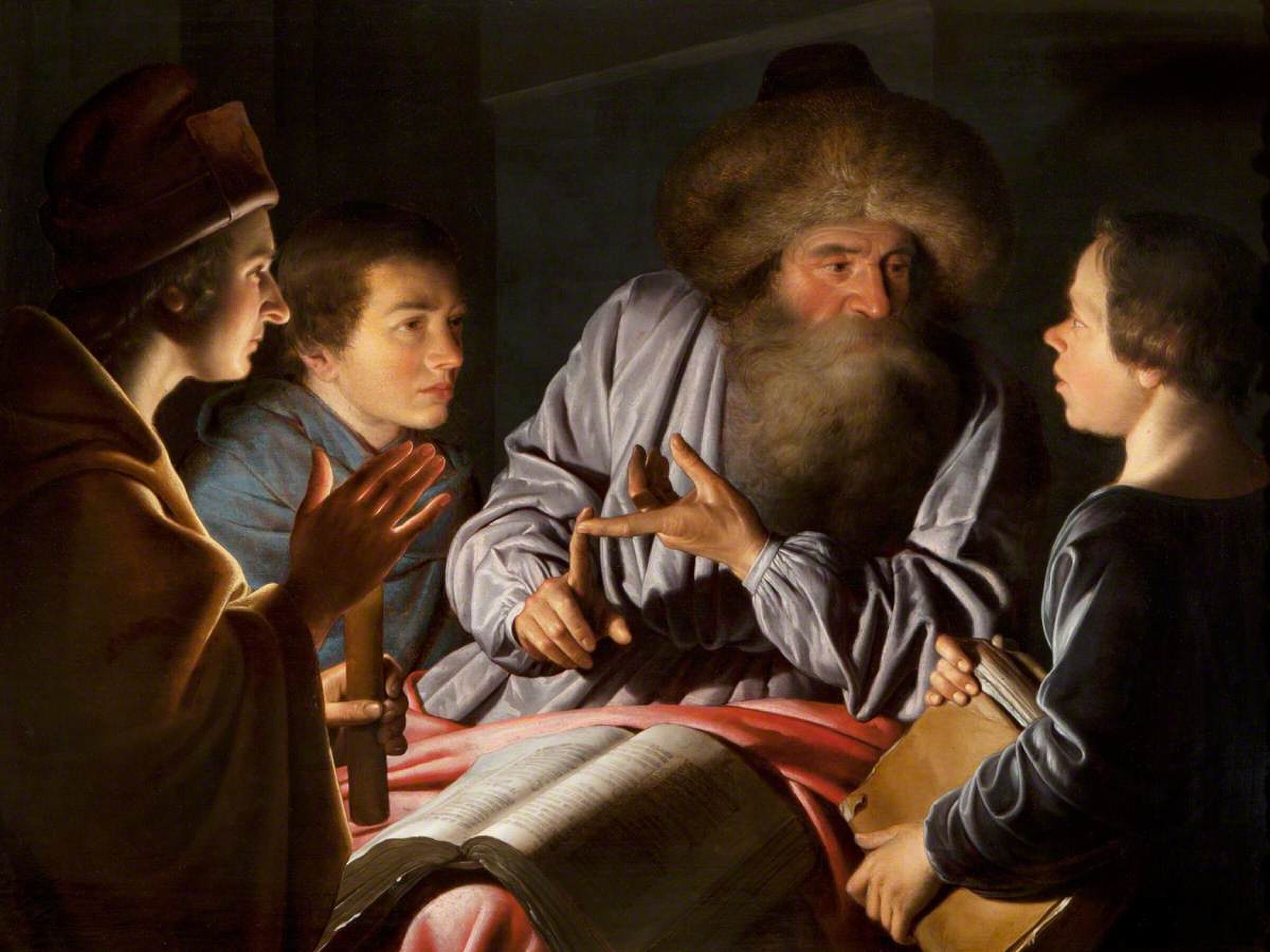 Philosopher and His Pupils by Willem van der Vliet