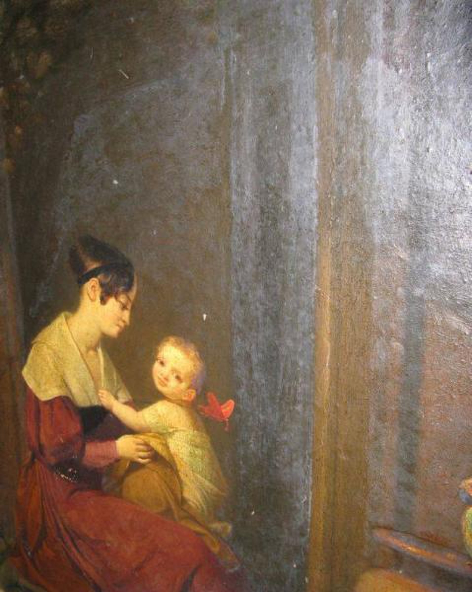 Mother, Child, and Butterfly by George Whiting Flagg
