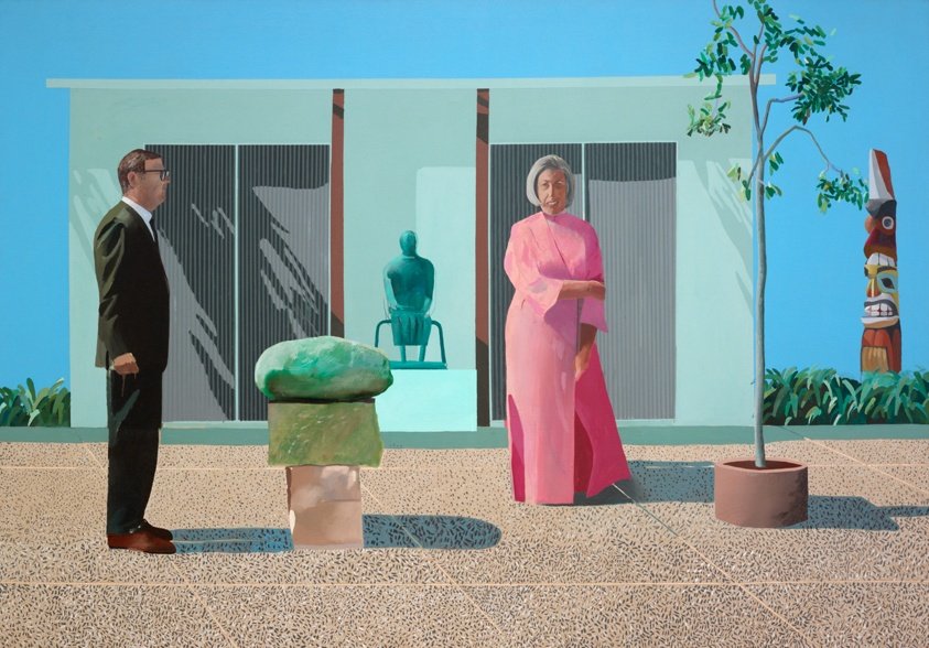 American Collectors (Fred and Marcia Weisman) by David Hockney
