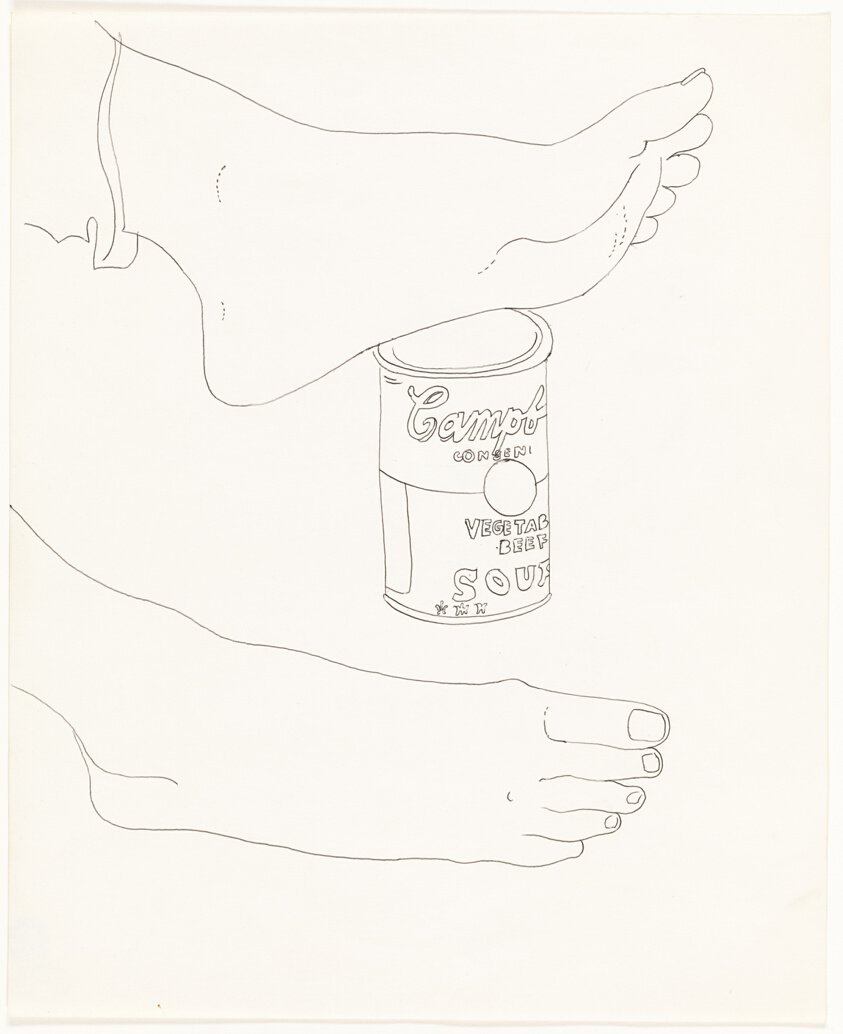 Feet with Campbell's Soup Can by Mogens Balle