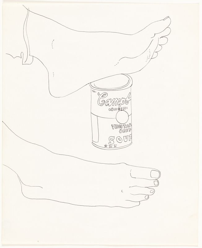 Feet with Campbell's Soup Can