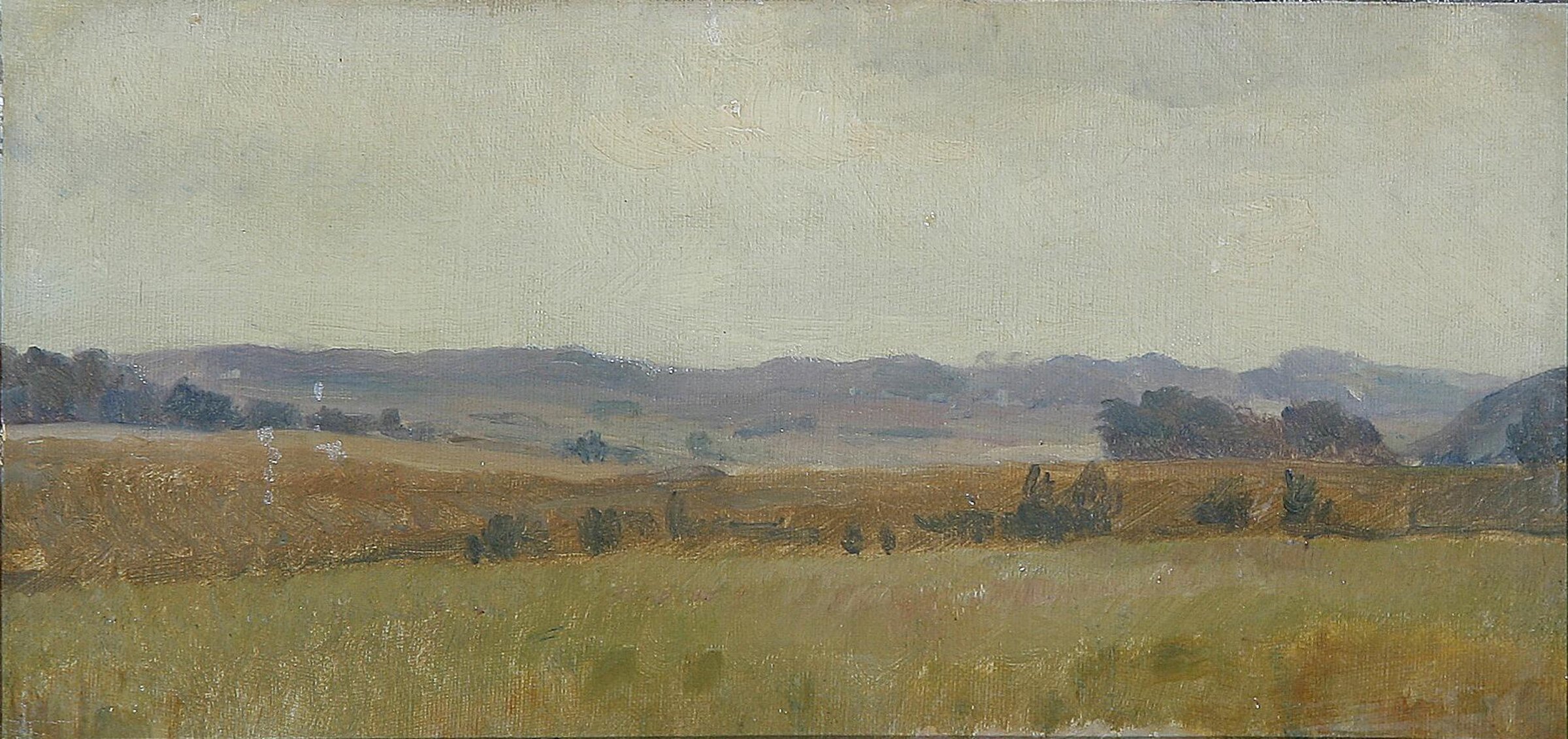 Landscape with hills near Jyderup. by Valdemar Irminger
