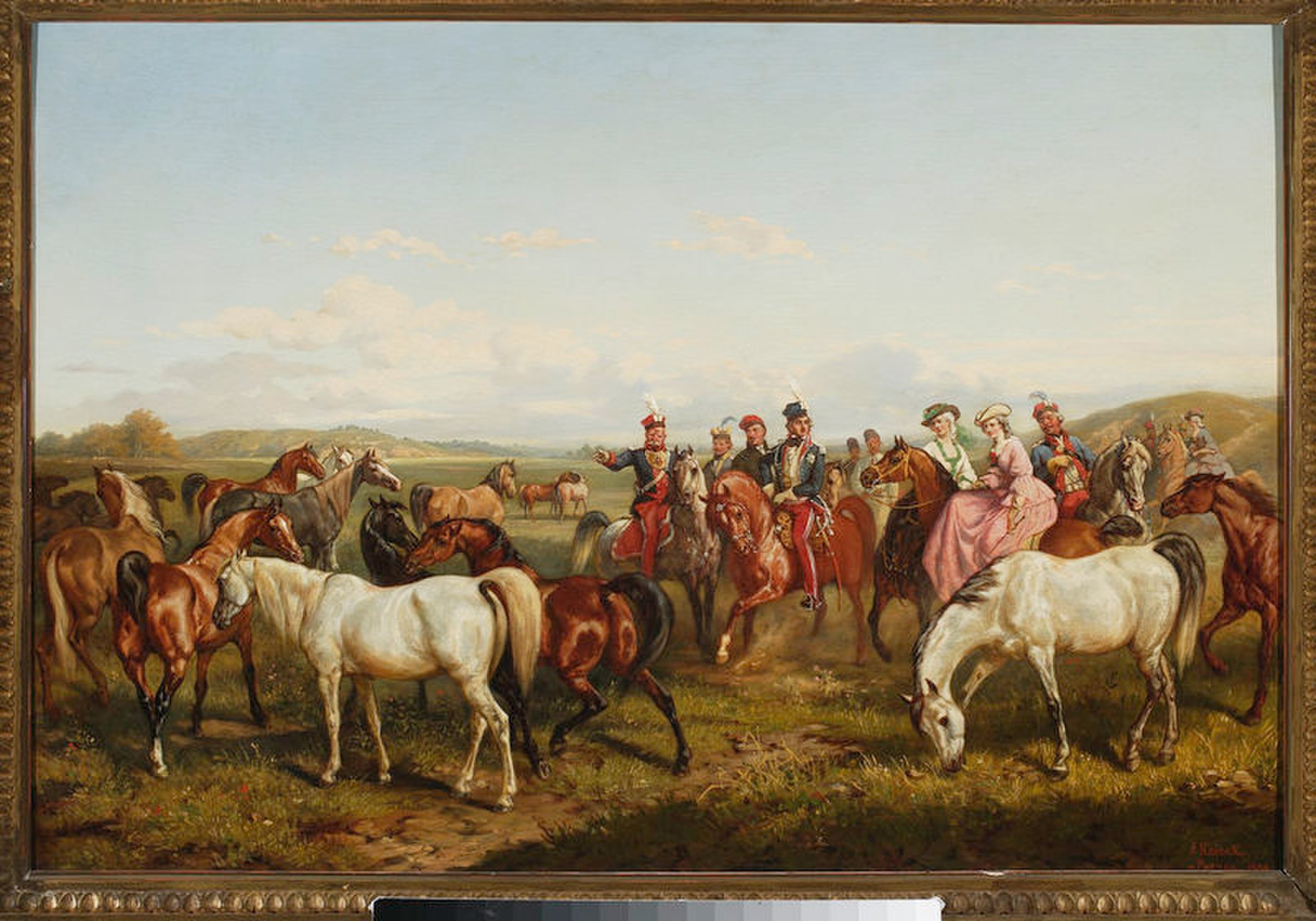 Mohort presenting his horses by Juliusz Kossak
