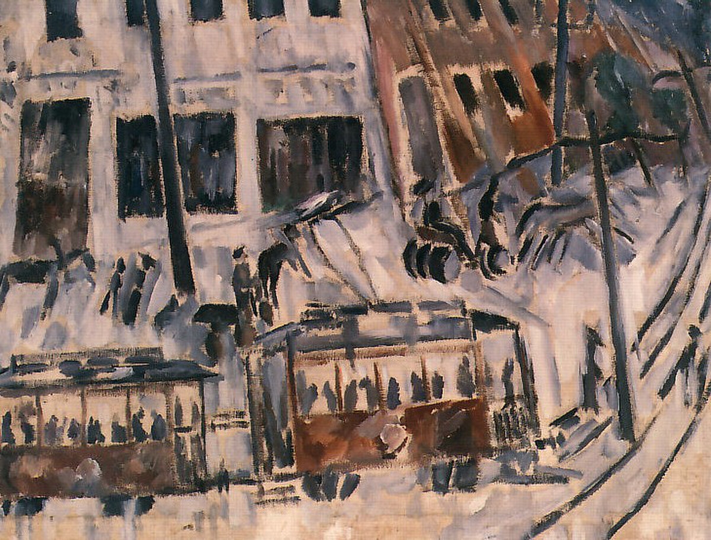 Streetcar by Mikhail Larionov